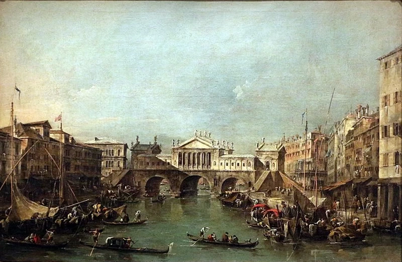 Il Canal Grande e il Ponte di Rialto secondo il progetto di Palladio - Calouste Gulbenkian Museum